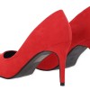 IDEAL SHOES Γυναικεία Γοβα SUEDE σε Κόκκινο χρώμα
