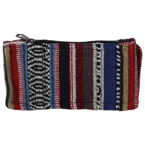 Καπνοθήκη Χειροποίητη Υφασμάτινη Σκούρο Μπλε- Κόκκινο Πολύχρωμη