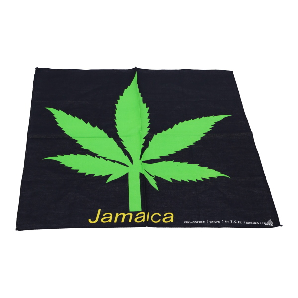 Μπαντάνα Τετράγωνη με Τύπωμα  JAMAICA  52Χ52εκ Μαύρο