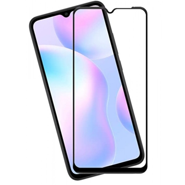 Erdom Fullscreen Tempered Glass Μαύρο (Xiaomi Redmi 9 & Xiaomi Redmi 9A & Xiaomi Redmi 9C & Xiaomi Redmi 10A & Xiaomi Poco M5)