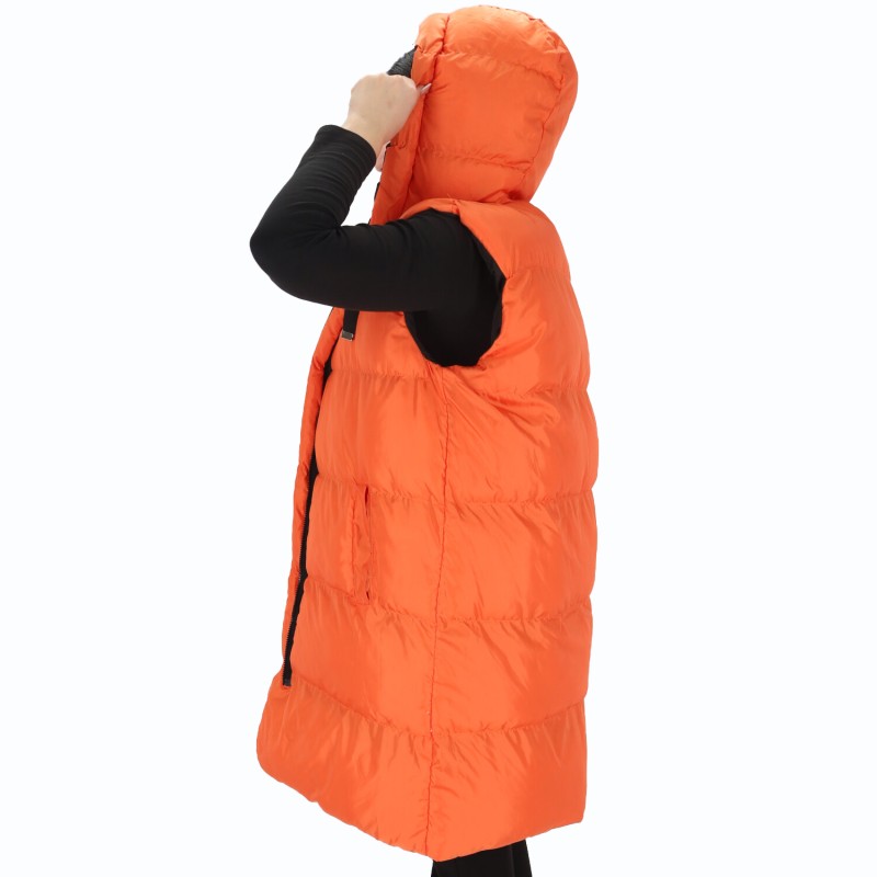 For She Μακρύ Γυναικείο Αμάνικο Puffer Μπουφάν Ανοιξιάτικο - Φθινοπωρινό Πορτοκαλί For She Μακρύ Γυναικείο Αμάνικο Puffer Μπουφάν Ανοιξιάτικο - Φθινοπωρινό Πορτοκαλί