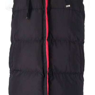 For She Μακρύ Γυναικείο Αμάνικο Puffer Μπουφάν Ανοιξιάτικο - Φθινοπωρινό Φουξία