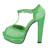 Beautiful Shoes Γυναικεία Πέδιλα με Χοντρό Τακούνι σε Πράσινο Χρώμα Beautiful Shoes Γυναικεία Πέδιλα με Χοντρό Τακούνι σε Πράσινο Χρώμα