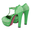 Beautiful Shoes Γυναικεία Πέδιλα με Χοντρό Τακούνι σε Πράσινο Χρώμα Beautiful Shoes Γυναικεία Πέδιλα με Χοντρό Τακούνι σε Πράσινο Χρώμα