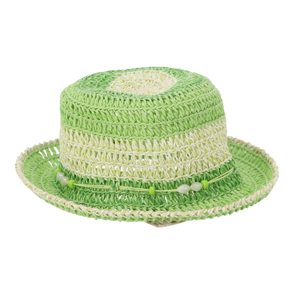 Παιδικό Ψάθινο Καπέλο σε Πράσινο Χρώμα