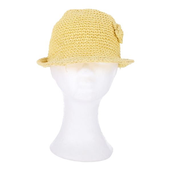 Stamion Παιδικό Ψάθινο Καπέλο σε Κίτρινο Χρώμα