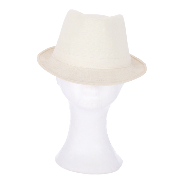 Ανδρικό Υφασμάτινο Καπέλο σε Εκρού Χρώμα