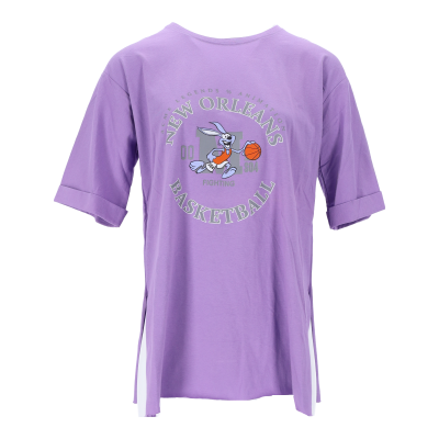 Baby Lady Γυναικείο T-shirt με Λογότυπο σε Μωβ Χρώμα