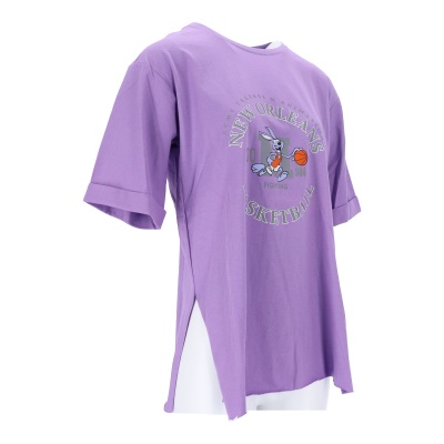 Baby Lady Γυναικείο T-shirt με Λογότυπο σε Μωβ Χρώμα