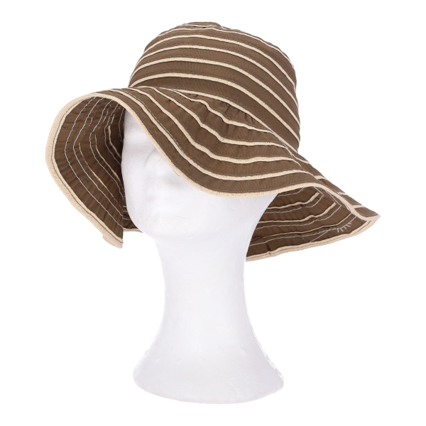 Isnar Fashion Καπέλο Γυναικείο Υφασμάτινο Καβουράκι Λαδί Χρώμα 56cm