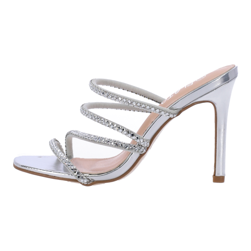 PLATO Mules με Λεπτό Τακούνι και Στρας PLATO Mules με Λεπτό Τακούνι και Στρας