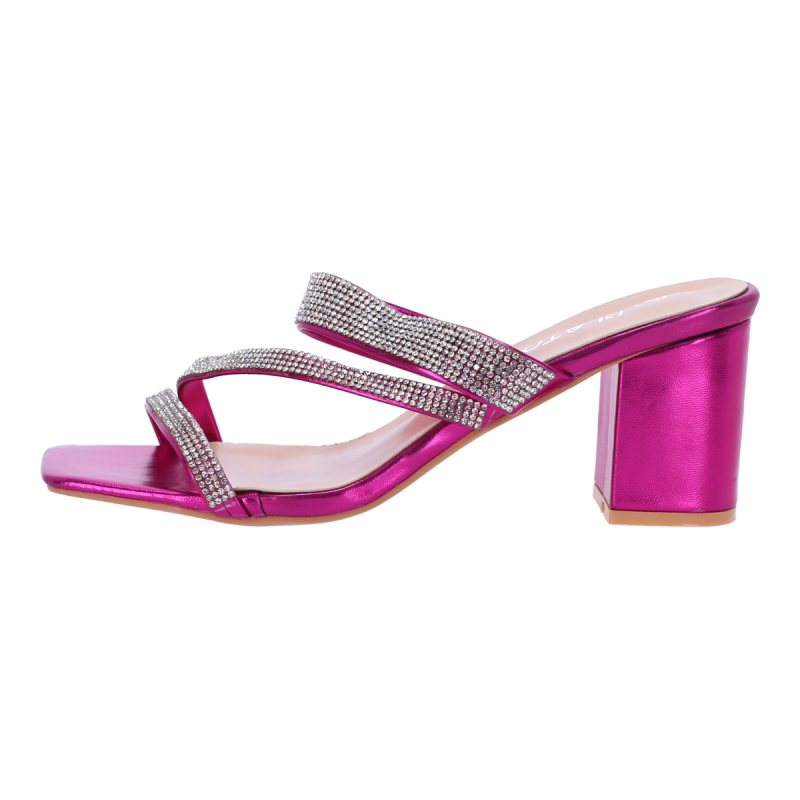 PLATO Mules με Χοντρό Τακούνι και Στρας PLATO Mules με Χοντρό Τακούνι και Στρας