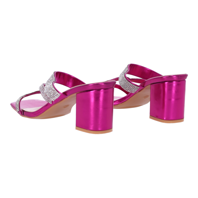 PLATO Mules με Χοντρό Τακούνι και Στρας PLATO Mules με Χοντρό Τακούνι και Στρας