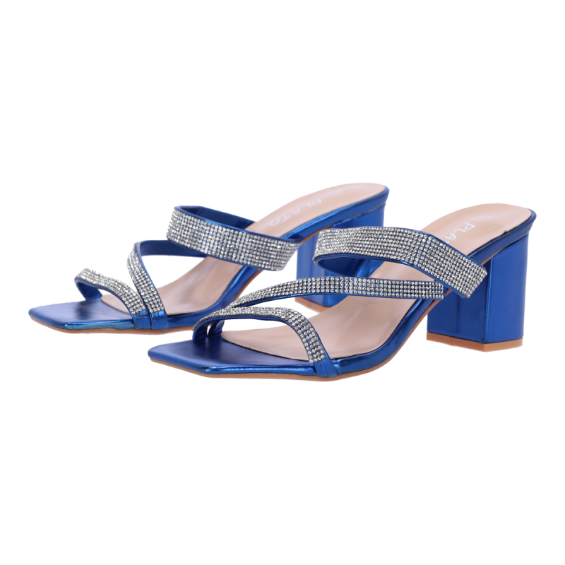 PLATO Mules με Χοντρό Τακούνι και Στρας PLATO Mules με Χοντρό Τακούνι και Στρας