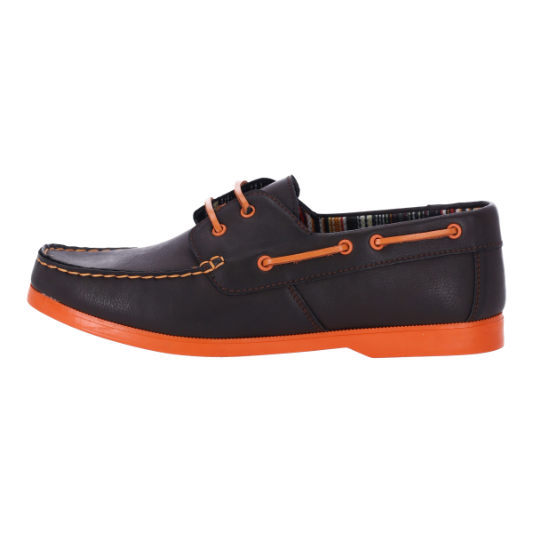 Brozzo Δερμάτινα Ανδρικά Boat Shoes σε Καφέ Χρώμα