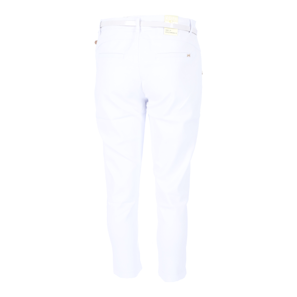 M.Sara Γυναικείο Παντελόνι σε Άσπρο Χρώμα