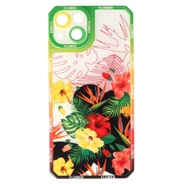 Back Cover Θήκη Σιλικόνης Διάφανη Με Σχέδιο Λουλούδια (Iphone 13)