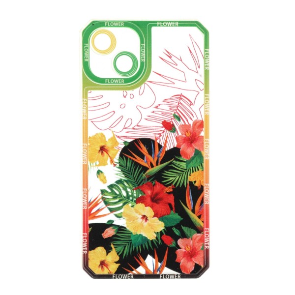 Back Cover Θήκη Σιλικόνης Διάφανη Με Σχέδιο Λουλούδια (Iphone 13)