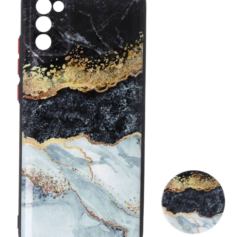 Back Cover Θήκη Με Σχέδιο Μάρμαρο Πολύχρωμο Και Pop Socket (Samsung Galaxy A02s) Back Cover Θήκη Με Σχέδιο Μάρμαρο Πολύχρωμο Και Pop Socket (Samsung Galaxy A02s)