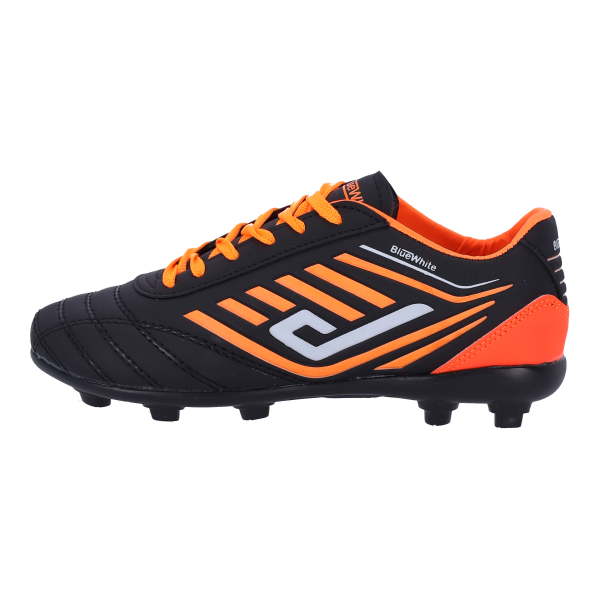 Παιδικά Ποδοσφαιρικά Παπούτσια σε Μαύρο-Πορτοκαλί Χρώμα