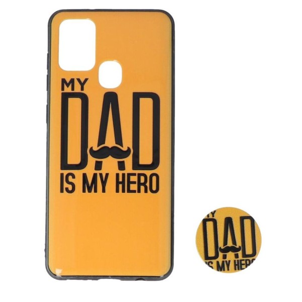 Back Cover Θήκη Με Σχέδιο My Dad Is Hero Και Pop Socket (Samsung Galaxy A21s)