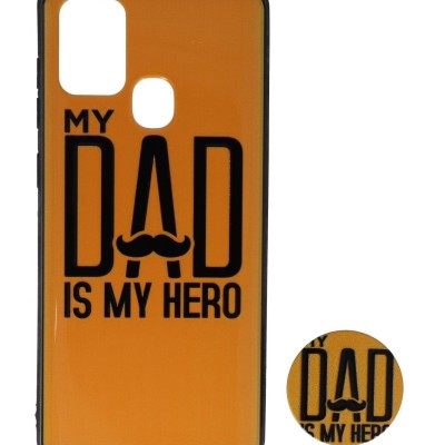 Back Cover Θήκη Με Σχέδιο My Dad Is Hero Και Pop Socket (Samsung Galaxy A21s)