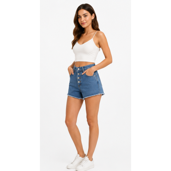 ANDYY Jeans Γυναικείο Ψηλόμεσο Σορτς