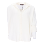 Asprin Fashion Γυναικείο Λινό Μακρυμάνικο Πουκάμισο σε Εκρού Χρώμα