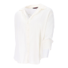 Asprin Fashion Γυναικείο Λινό Μακρυμάνικο Πουκάμισο σε Εκρού Χρώμα
