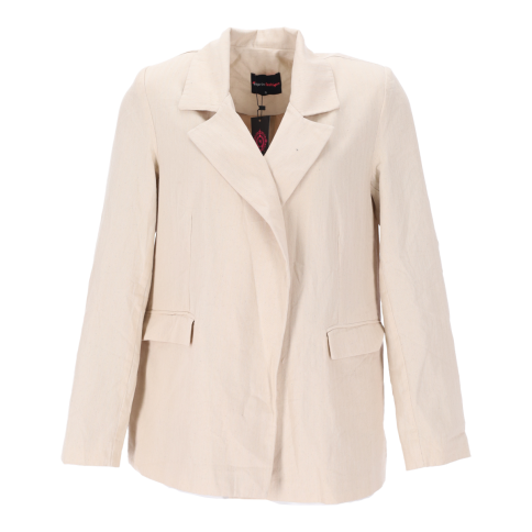 Asprin Fashion Γυναικείο Σακάκι σε Μπεζ Χρώμα