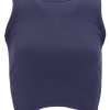 Viessa 3713 Γυναικείο Crop Top Αμάνικο Καλοκαιρινό