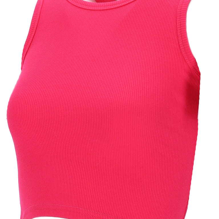Viessa 3713 Γυναικείο Crop Top Αμάνικο Καλοκαιρινό
