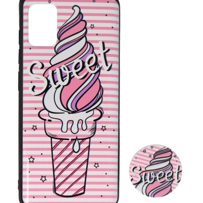 Back Cover Θήκη Με Σχέδιο Παγωτό Και Pop Socket (Samsung Galaxy A31)