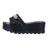 IMAJ Γυναικείες Παντόφλες Flatforms με Γκλίτερ