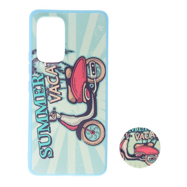 Borofone Back Cover Θήκη Σιλικόνης Με Σχέδιο Summer Vacation Και Pop Socket (Samsung Galaxy A53 5G)