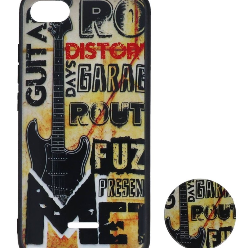 Borofone Back Cover Θήκη Με Σχέδιο Κιθάρα Και Pop Socket (Xiaomi Redmi 6A)