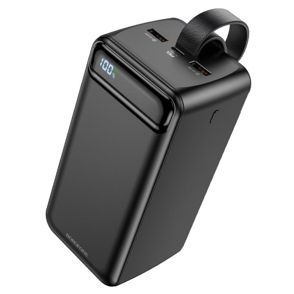 Borofone BJ14D Power Bank 50000mAh Με 2 Θύρες USB-A & 1 Θύρα USB-C Μαύρο