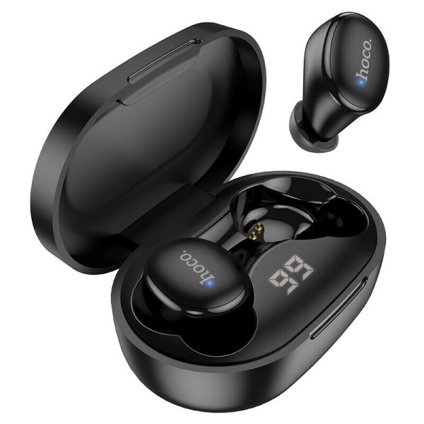 Hoco EW11 In-ear Bluetooth Handsfree Ακουστικά με Θήκη Φόρτισης Μαύρα