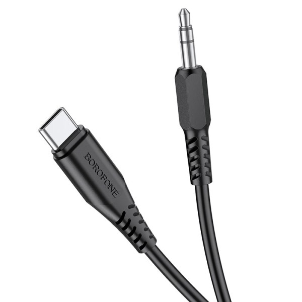 Borofone BL8 Καλώδιο USB-C to 3.5mm AUX Μαύρο
