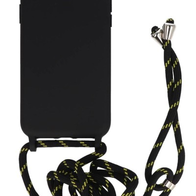 Back Cover Case Σιλικόνης Με Ρυθμιζόμενο Κορδόνι Μαύρο (Iphone XR)