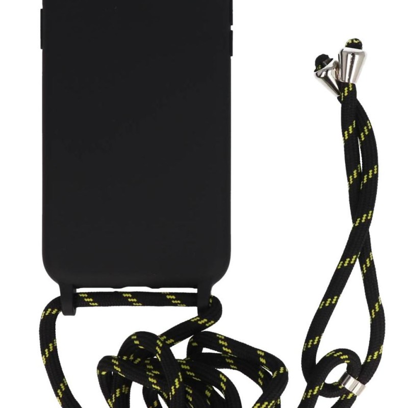 Back Cover Case Σιλικόνης Με Ρυθμιζόμενο Κορδόνι Μαύρο (Iphone XR)
