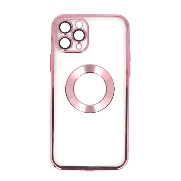 Maoo Back Cover Θήκη Σιλικόνης Με Τζαμάκι Κάμερας Ροζ Χρυσό (Iphone 11 Pro Max)