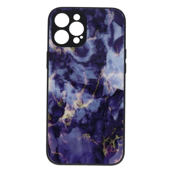 Back Cover Θήκη Με Σχέδιο Μάρμαρο Μωβ (Iphone 12 Pro Max)