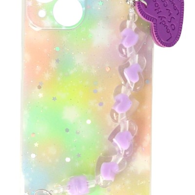 Fashion Case Back Cover Θήκη Πολύχρωμη Με Ενσωματωμένο Λουράκι Χάντρες (Iphone 14)