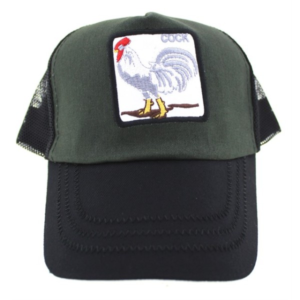 Καπέλο jockey μαύρο-χακί Cock