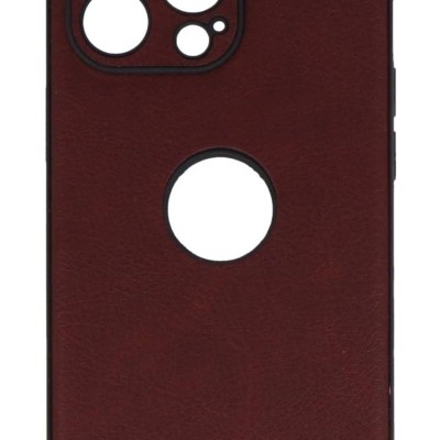 Oba Style Back Cover Θήκη Σιλικόνης Δερματίνη Σκούρο Καφέ (Iphone 13 Pro)