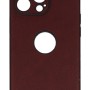 Oba Style Back Cover Θήκη Σιλικόνης Δερματίνη Σκούρο Καφέ (Iphone 13 Pro)