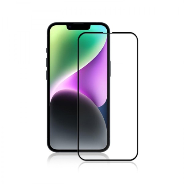 Fullscreen Tempered Glass Μαύρο (Iphone 15)