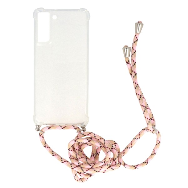 B.D.L Θήκη Back Cover Σιλικόνης Με Κορδόνι Ροζ (Samsung Galaxy S21 Plus) Αξεσουάρ Κινητών/Tablet