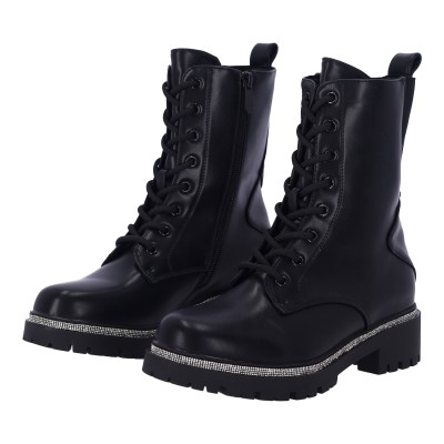 Plato OS-315 Δερματίνη Γυναικεία Biker Μποτάκια